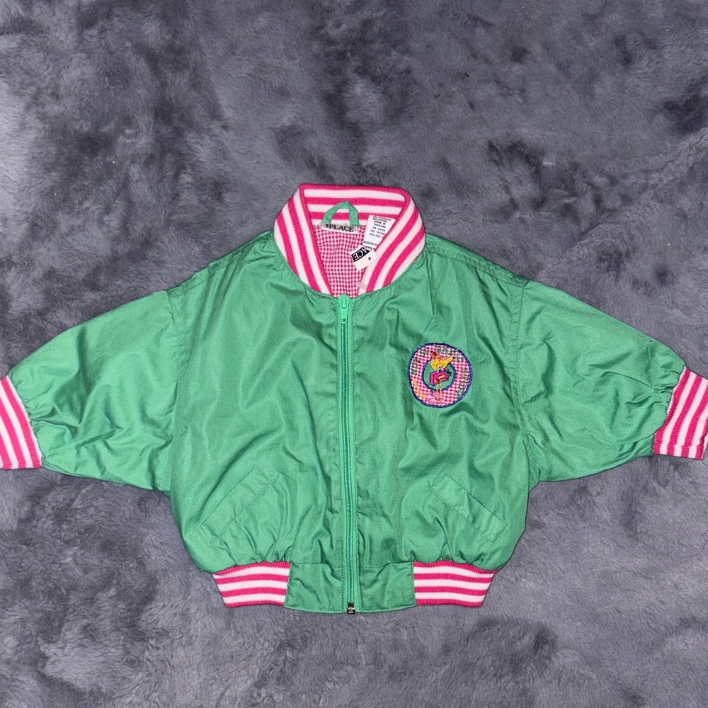 Vintage Girls Children’s Place Bomber Jacket Size 6-12M NWT